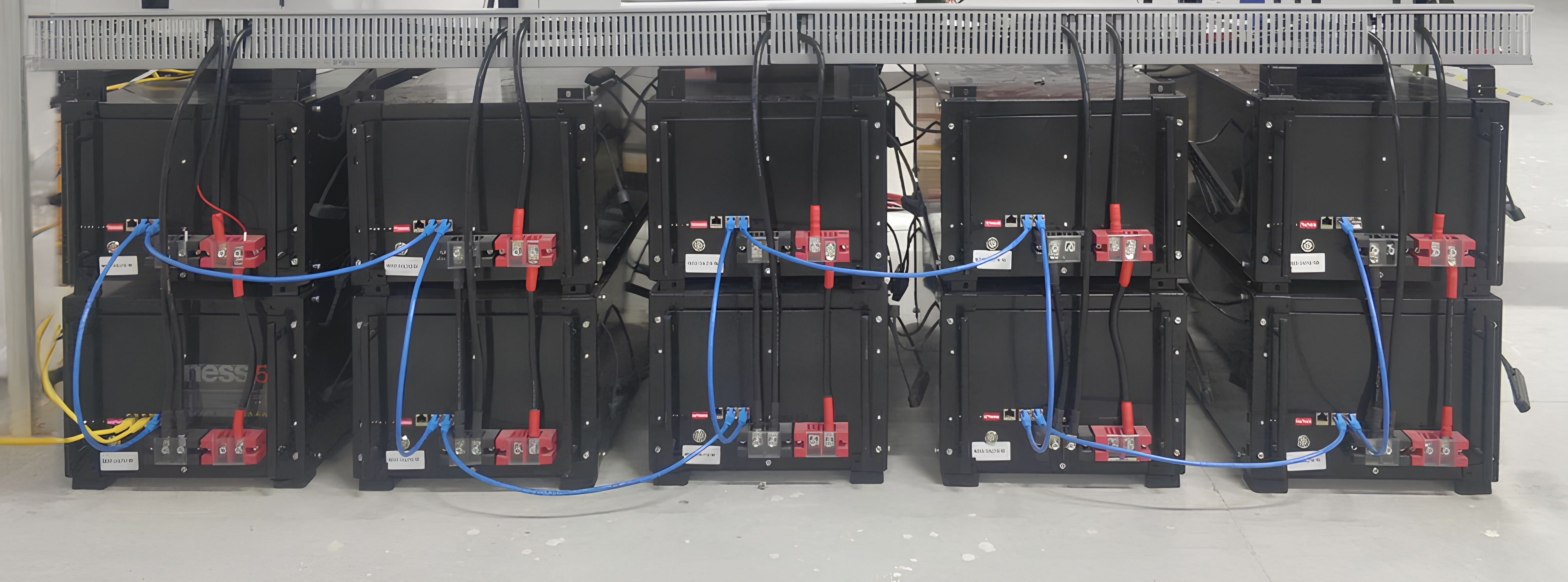 A bank of ten NESS Series 5 modules installed side by side