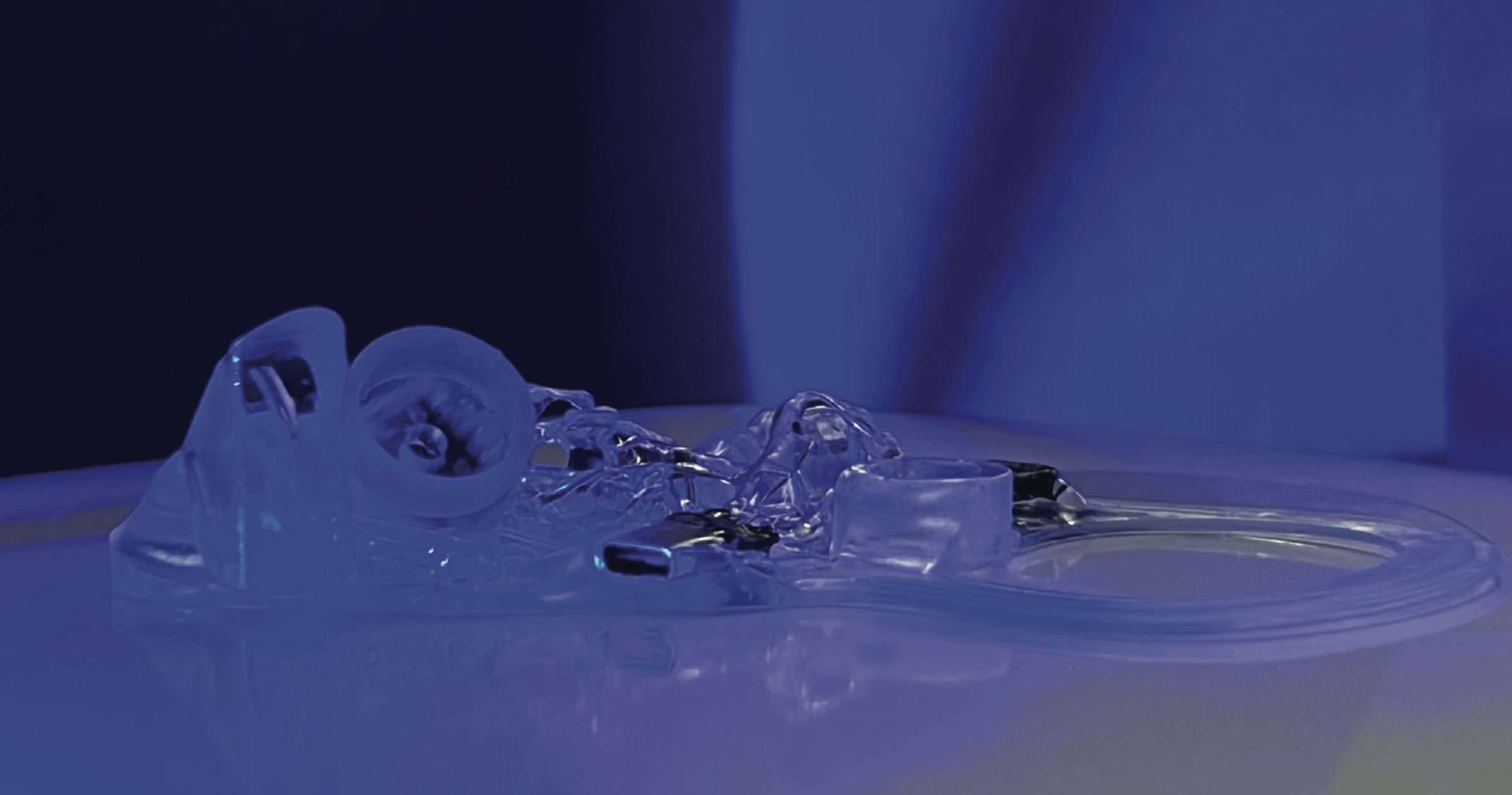 Model A under blue light